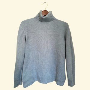 Ralph Lauren Collection Light Blue 100% Cashmere Turtleneck Sweater | Size L